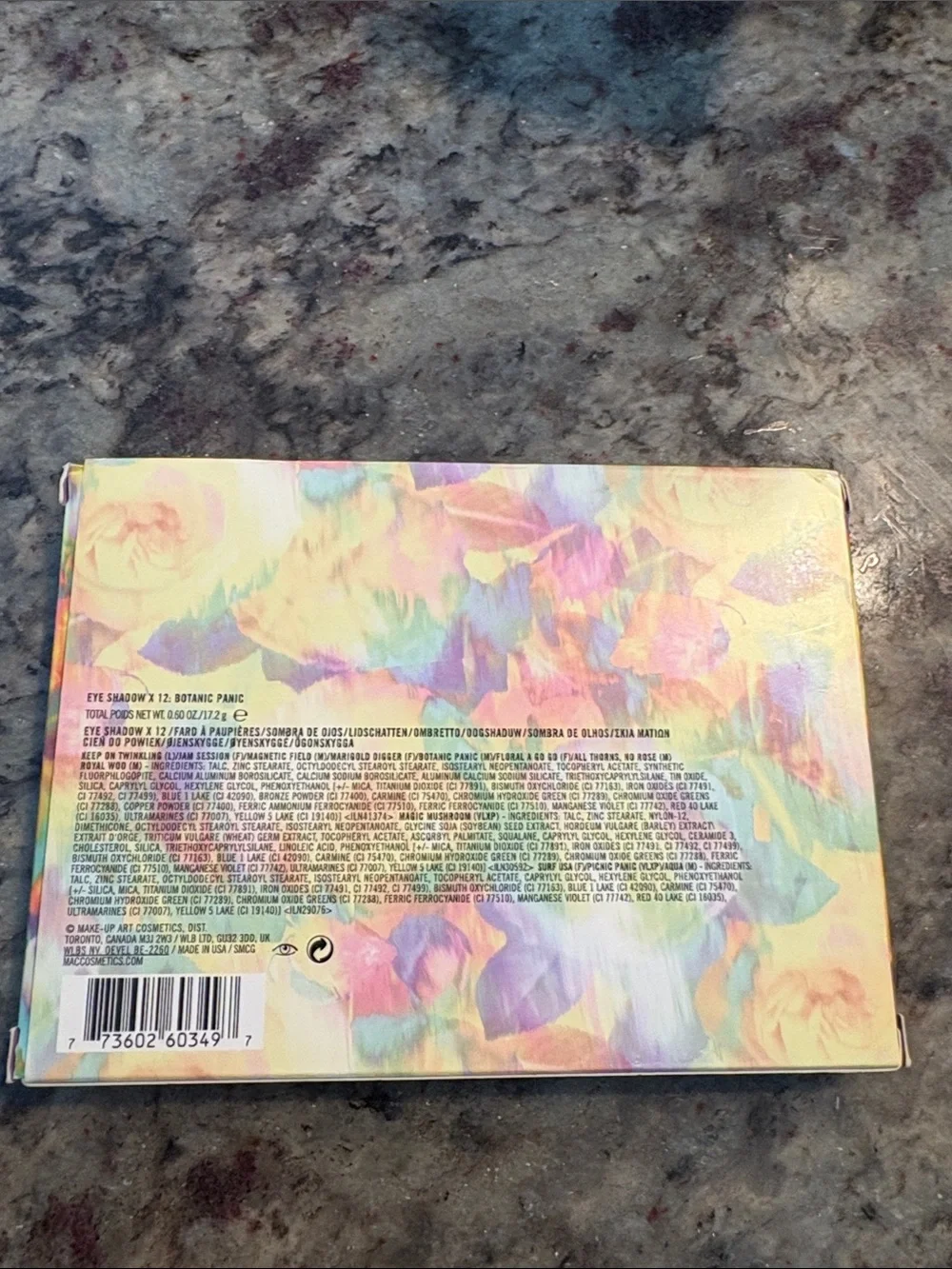 MAC Cosmetics Botanic Panic Vibrant Yellow & Multicolor Eyeshadow Palette